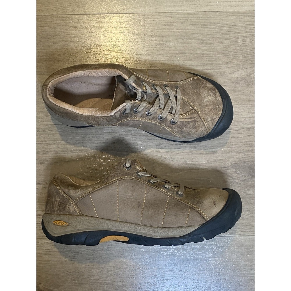 KEEN Presidio Brown Leather Walking Hiking Shoes Outdoors Low Top Shoes Women 10